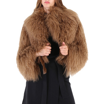 ムートン・ファーコート BURBERRY CAPPUCCINO SHEARLING JACKET Burberry - Shearling Jacket - Brown Burberry