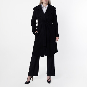 Burberry Silk Blend Double-Breasted Trench Coat, Brand Size 4 (US