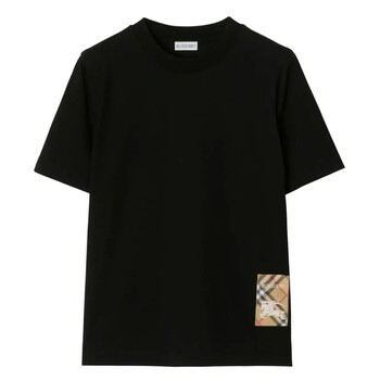 Burberry Embellished Crystal Oak Leaf Crest Cotton T-Shirt, Size X