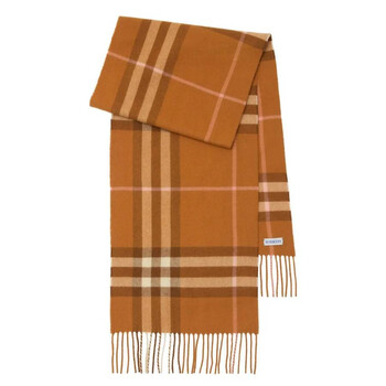 Burberry Check Fringed Cashmere Scarf 8112647 5045760063754 - Jomashop