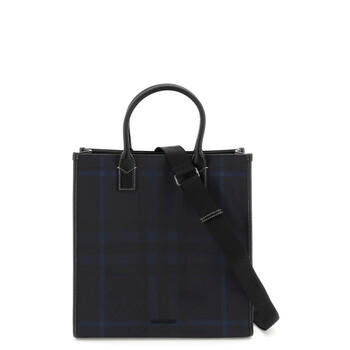 Burberry Check Print Adjustable Shoulder Straps Tote Bag