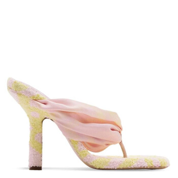 Burberry Leather Rumba Heeled Sandals, Brand Size 38.5 ( US