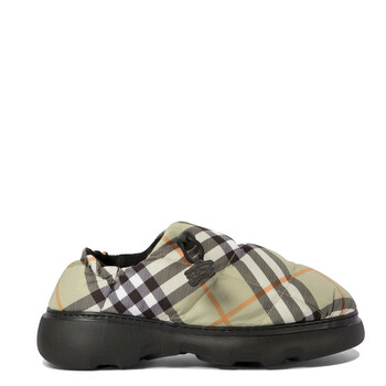 【BURBERRY】Check Print Mules 8102491A5686 Burberry Check Print Mules - Nude & Neutrals - Women | 8102491