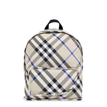 Check-Printed Zipped Polyamide Backpack 8085322