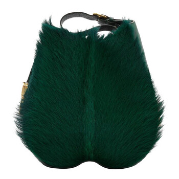 Burberry Dark Brown Ladies Faux Fur Olympia Bag 8047019
