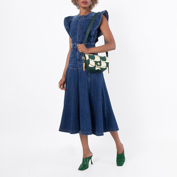 Chess Satchel Cotton Crossbody Bag