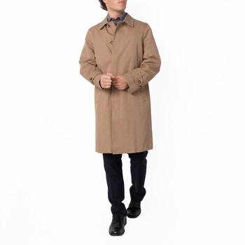Burberry Double-Breasted Silk-Blend Trench Coat, Brand Size 50 (US