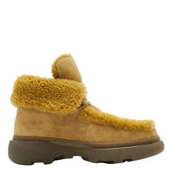 ミドルブーツ BURBERRY Women Boots 8074661MANILLA Yellow Burberry Rubber Marsh Slip-On Ankle Boots, Brand Size 39 (US