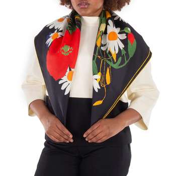 Burberry★素敵！Silk Square Scarf with Flower Print s-l1200.jpg
