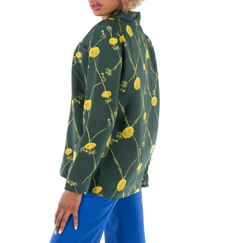 Dandelion-Print Silk Pyjama Shirt