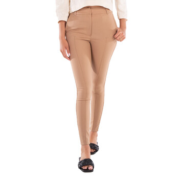 Dark Biscuit Fitted Wool Trousers 8054516