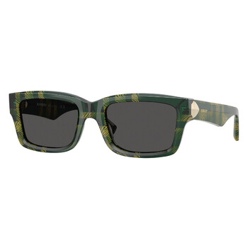 Dark Grey Rectangular Men's Sunglasses BE4443 412587 55