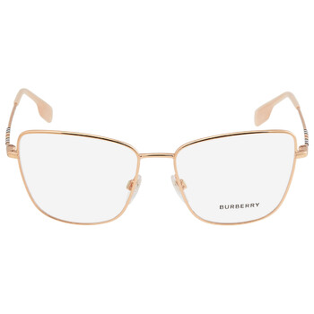 メガネ Burberry Eyeglass Frame BE1361 1109 Charley Gold Burberry Charley Demo Hexagonal Ladies Eyeglasses BE1361