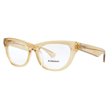 Burberry BE2382D Eyeglasses Yellow Plastic NEW Burberry BE2382D 3852 Transparent Yellow 49mm Eyeglasses  main image 3