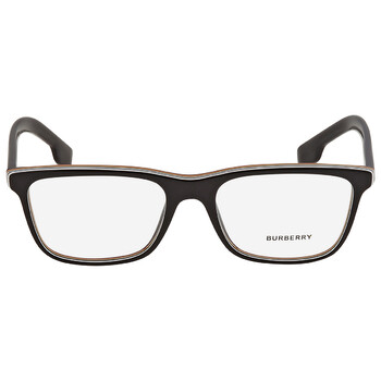 メガネ Burberry BRUNEL Semi-Rimless Matte Black l BE1344 Burberry™ Brunel BE1344 Rectangle Eyeglasses | EyeOns.com