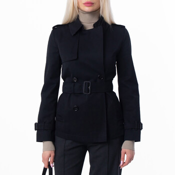 Burberry Short Single-Breasted Padded Car Coat, Size Large 8095486