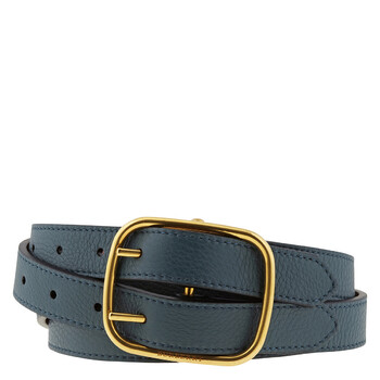 blue burberry belt