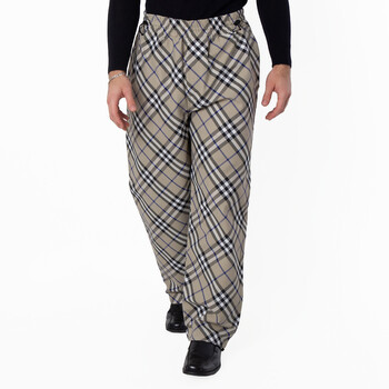 Burberry Check Wool Tailored Trousers, Brand Size 44 ( Waist Size