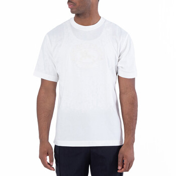 Burberry Ekd Two-Tone Crew Neck Cotton T-Shirt, Size Small 8090607