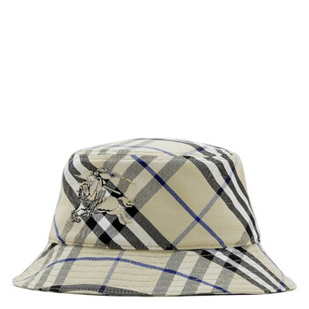 Burberry Equestrian Knight Embroidered Cotton Bucket Hat, Size