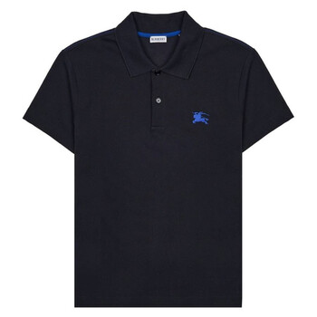 Burberry EKD-Embroidered Short Sleeved Cotton Polo Shirt, Size XX