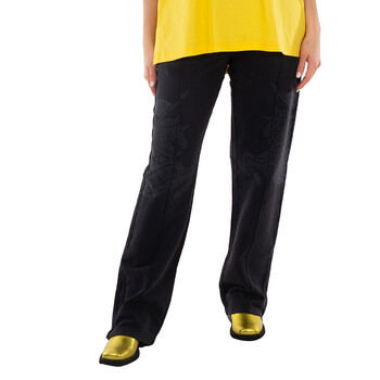 Burberry Logo-Patch Flared Cotton Jeans, Brand Size 4 (US