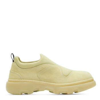 Burberry Men's Vanilla Beige Knitted Sub High-Top Sock