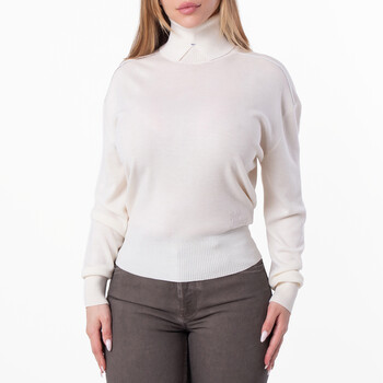 Burberry Check Jacquard Silk Sweater, Size Large 8088917