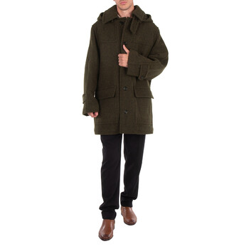 Burberry Equestrian Knight Hooded Duffle Coat, Size XX-Large