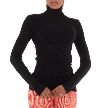 Burberry Turtle-Neck Half-Zip Straight Hem Jumper, Size