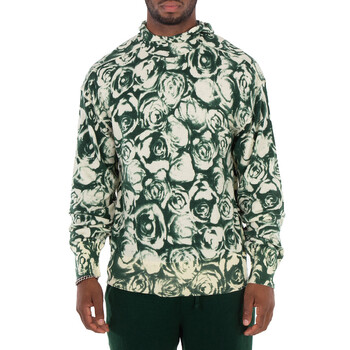 Burberry Rose Print Cotton Shirt Jacket, Size Large 8081898