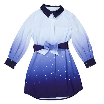 Burberry Girls Pale Blue / Navy Melina Constellation Print Silk Double  Crepe Dress, Size 12Y 8054099 - Clothing - Jomashop