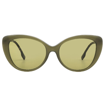 Burberry Harper Green Cat Eye Ladies Sunglasses BE3144 1109  display picture 1