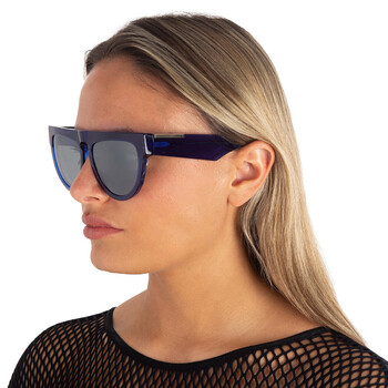 Grey Mirror Silver Irregular Ladies Sunglasses BE4416U 34926G 59