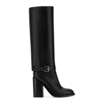 Burberry High-Top Leather Boots, Brand Size 37 ( US Size 7