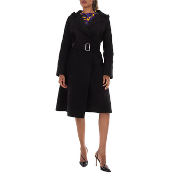 Burberry Wool Cashmere Hooded Coat, Brand Size 4 (US Size 2