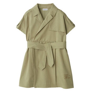 ワンピース Burberry SS24 LINEN DRESS (8086911 A1273) Burberry Cotton Linen Dress, Brand Size 4 ( US Size 2