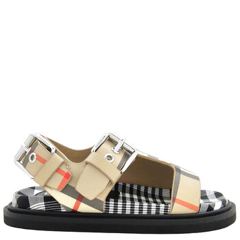 Burberry Kids 'Bertha Vintage Check Buckle Sandals' - Kid's 26