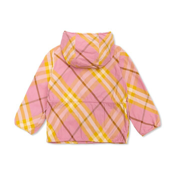 Kids Checked Pattern Hooded Jacket