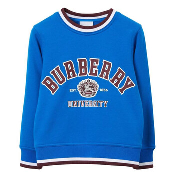 Burberry Kids College Varsity Crewneck Sweatshirt, Size 6Y