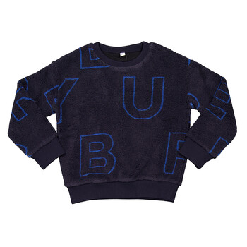 Burberry Kids Edgar Scattered Logo Fleece Sweatshirt, Size 4Y