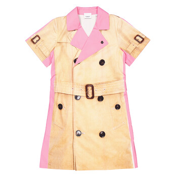 Burberry Kids Julianne Trench Coat Dress, Size 8Y 8069780