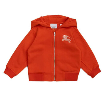 Burberry Kids Logo-Embroidered Zipped Hoodie, Size 18M