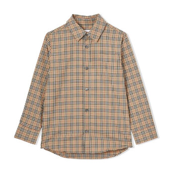 Burberry Kids Vintage Check Cotton Shirt, Size 4Y 8061467