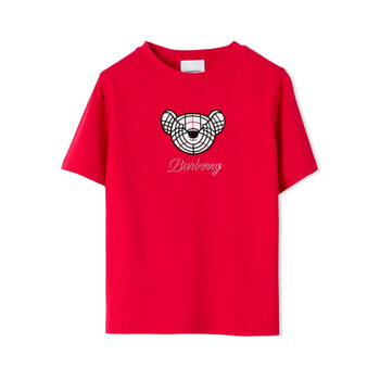 Burberry Thomas Bear Print Short Sleeve T-Shirt, Size 10Y 8065748