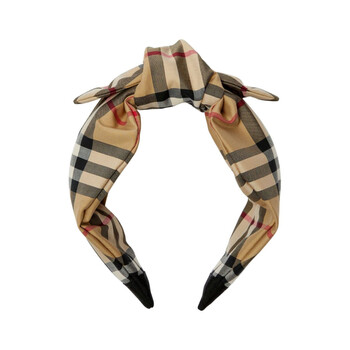 Burberry Kids Vintage Check Pattern Knot Detailed Headband  display picture 1