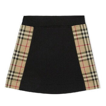 Burberry Girls Archive Beige Check Stretch Sleeveless Cotton
