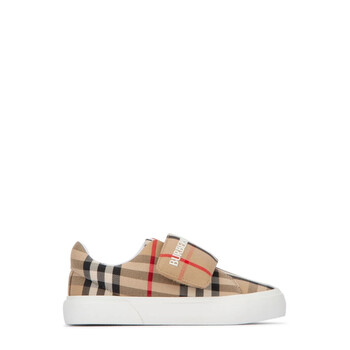 Burberry Kids Vulcansed Mini Jack Cotton High-Top Sneakers