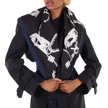 マフラー・ストール Burberry FW25 Embroidered wool blend scarf (8104920 A2888) Embroidered wool scarf BURBERRY (8090720)