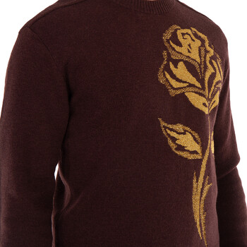 Knit Stretch Floral Graphic Sweater